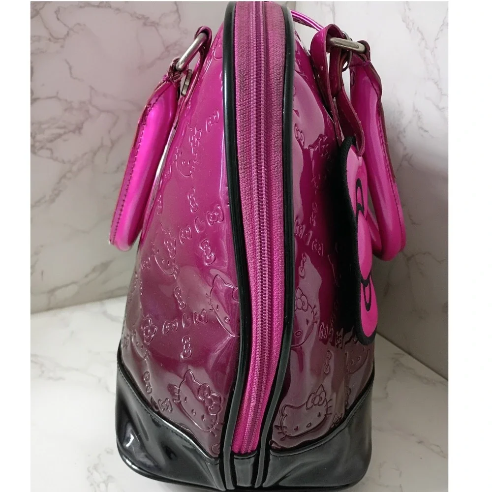 LOUNGEFLY Hello Kitty Pink Ombre Embossed Patent Leather Dome Satchel Bag - NWOT